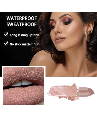Long Lasting Velvet Lipstick - Waterproof, Non Stick Cup, Nude Shade - High Coverage Lip Color for Women (Umber) - Buy Online on GoSupps.com