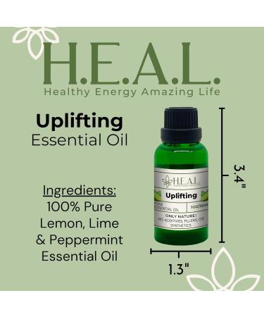 H.E.A.L.'s Uplifting Essential Oil Blend Lemon Lime & Peppermint 1oz - Buy Online on GoSupps.com