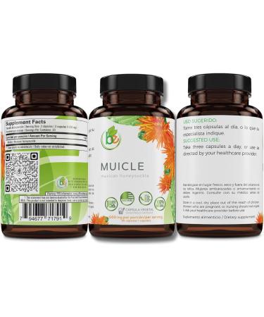 BEXPERTSUSA Muicle Capsules Forte + Herbal Tea Combo 90 Capsules(1200 mg/Serving) +4oz Loose Leaf,Justicia Spicigera (Mexican Honey Suckle) 100% Natural Supplement & Tea Set,Authentic,Vegan,Non-GMO - Buy Online on GoSupps.com