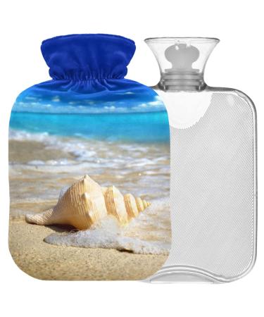 Naanle Sea beach mussel hot water bottle with reference transparent hot water bottle 1l heat bottle for bed handfoot warmer pain relief warmth and cold therapy