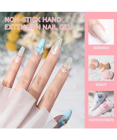 White Hard Gel Builder for Nail Extension | UV LED Carving Gel for Nail Art | Rhinestones Glue for Home Use - Buy Online on GoSupps.com