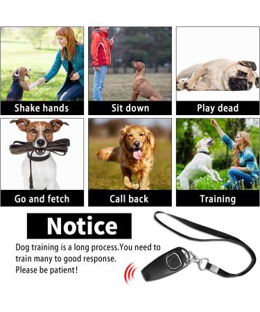 Dog Training Clicker & Whistle Combo - Long Distance & Multifunctional (Black) - Buy Online on GoSupps.com