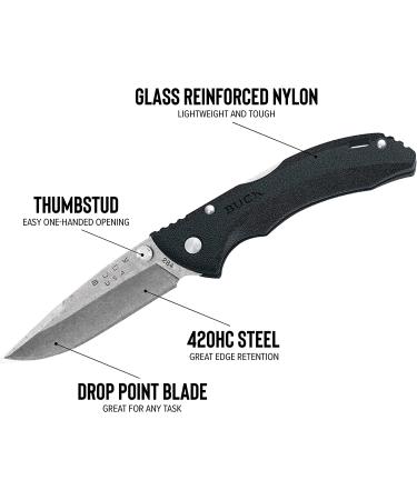 Buck Knives 284 Bantam One-Hand Opening Folding Knife in Black - Durable and Easy-to-Use - Buy Online on GoSupps.com
