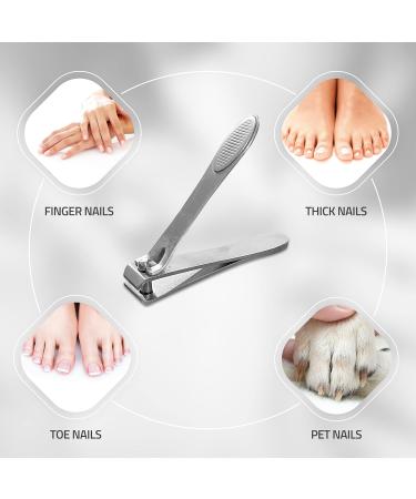  Colossal Pedicure Rasp Foot File + Toenail Clipper KN FLAX Premium Foot care Pedicure Surgical grade Stainless steel file with Thick Nails Large Fingernail Toe Nail Clippers - Buy Online on GoSupps.com