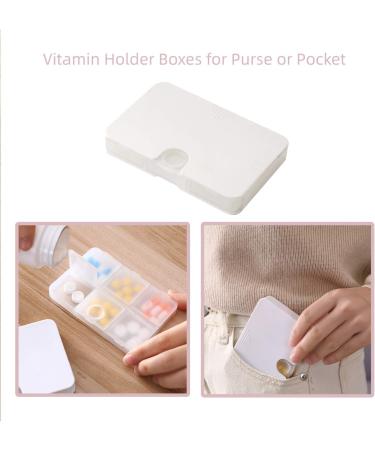 Portable Pill Organizer 6 Compartments - Travel Pill Case for Purse/Pocket - Small Pillbox Dispenser for Medicines & Supplements - 3 Count Pack - Buy Online on GoSupps.com