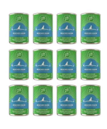 Irish Pure Premium Junior Wet Dog Food | 12 x 390g | Irish Chicken | Vitamins | Grain Free | Sensitive | with Superfood Kelp Seaweed | Wet Food for All Breeds
