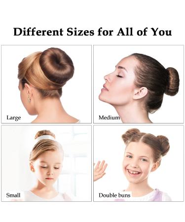 Hair Bun Maker Set 6 PCS - Ring Style Bun Donut 1 L 2 M 3 S - Hair Accessories with Pins, Bands & Tools for Women, Girls & Kids (Blonde) - Buy Online on GoSupps.com