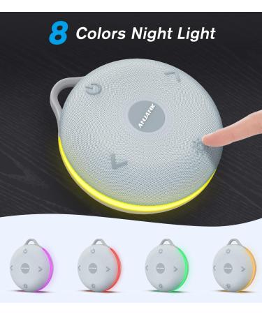 Portable White Noise Machine for Baby Sleeping with 17 Soothing Sounds and Night Lights - USB Rechargeable, Easy Hanging, Child Lock - Compact & Lightweight Kids Travel Essential - Buy Online on GoSupps.com