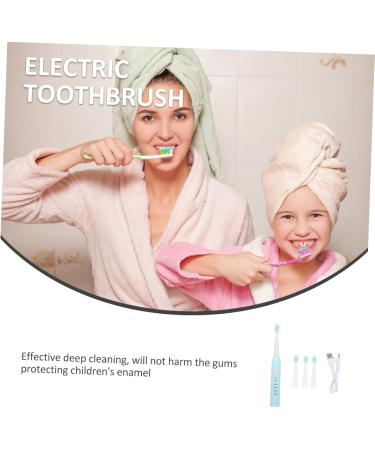 Orfofe Children's Electric Toothbrush Set - USB Rechargeable Automatic Kids Toothbrush with Travel Case - Blue - Buy Online on GoSupps.com