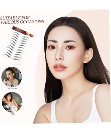 Didiseaon 6 Sheets Bionic Eyebrow Patch Stick on Eyebrows False Eyebrows Waterproof Eyebrow Paper Black - Buy Online on GoSupps.com