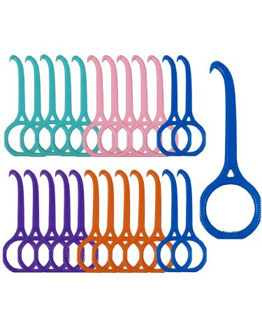 Maoerdental 25PCS Aligner Remover Tool Clear Aligner Removal Tool for Invisalign Mix 5 Bright Color Removal Aligner Tooth Hook for Invisible Braces