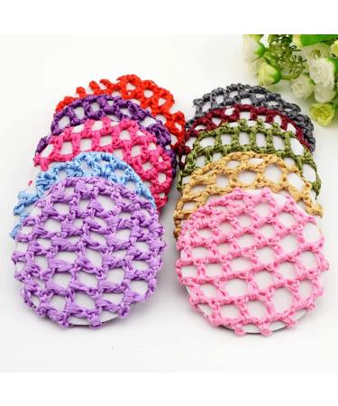Lurrose 14pcs Crochet Hair Net Bun Cover | Colorful Hair Covers for Sleeping & Styling - Shop Now! - Buy Online on GoSupps.com