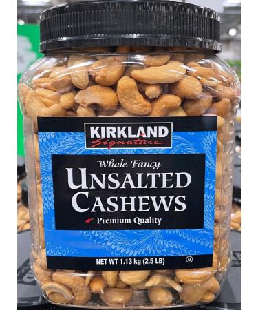 Kirkland Signature Unsalted & Roasted Cashews 1.13kg
