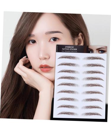 BIUDECO Fake Eyebrow Stickers 4pcs Eyebrow Stickers Waterproof Stickers Eyebrow Tattoos 6d Hair-like Eyebrows Stickers 4d Mold - Buy Online on GoSupps.com