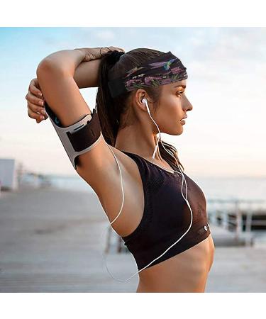 Womens Sports Headbands - Breathable Elastic Hair Bands for Quick Dry - Hummingbird Flower Design - Buy Online on GoSupps.com