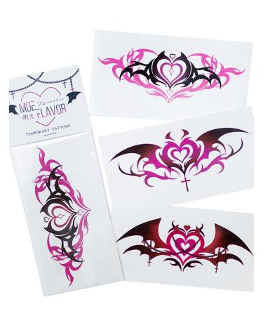 Kawaii Sexy Succubus Womb Temporary Tattoos | Realistic Fake Body Tattoo for Women's Sexy Cosplay (2D)