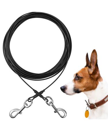 Mi metty dog cable to tie 50ft (15m) Kausproof dog leash for the garden dog leash for large dogs up to 253lbs Dog Runner Tether Line for Outdoor Schwarz 50ft (15m) - Buy Online on GoSupps.com