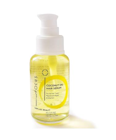 Perfect Hair Coconut Oil Hair Serum - Smoothing Natural Hair Oil with Olive Oil, Almond & Keratin - for Frizzy, Dry & Damaged Hair - 50ml - Buy Online on GoSupps.com