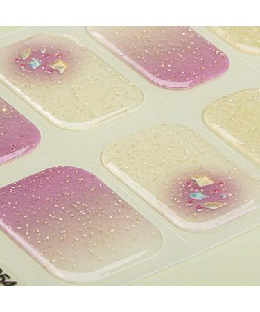 ANXPTIME Gel Nail Stickers Semi Cured Gel Nail Strips Professional Gel Nail Strips Full Wraps For Girls No Waiting Time No Nail Damage Uv Led Lamp Required Nail Decoration Bss0244 - Buy Online on GoSupps.com