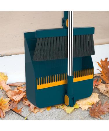 Broom and Dustpan Set House Cleaning Kit Long Handled Dustpan and Brush Heavy Duty Dust Pan Household Dust Pan Combo for Indoor Outdoor Household Cleaning and Sweeping Blue - Buy Online on GoSupps.com