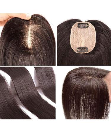 Realistic Women's Curly Wavy Hair Part - 35cm Black 3D Air Bang Wig for Sparse or Gray Hair - Buy Online on GoSupps.com