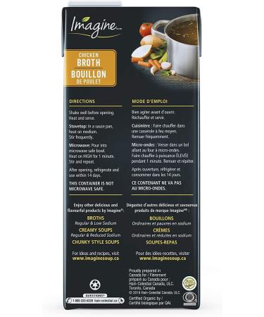 Imagine Organic Chicken Broth 1L (Pack of 12) Black 83.33 ml (Pack of 12) - Buy Online on GoSupps.com