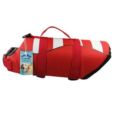 Dog Life Jackets Pet Summer Safety Swim Float Vest Floatation Preserver Puppy Lifesaver with High Buoyancy and Handle for Small Medium Large Dogs at Swimming Pool Beach Boating(S Red) S Red