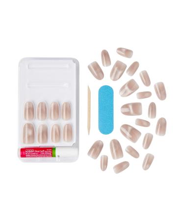 KISS Gel Fantasy Press-On Nails - Drama Brown Oval Shape Medium Size | 28 Nails Glue & Accessories Included - Buy Online on GoSupps.com