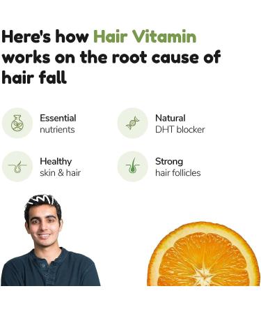 Sheltr Hair Vitamins Capsules Natural DHT Blocker & Biotin Capsules for Hair Growth Hair Fall Control Contains 12 mcg Biotin Vitamin Iron Omega 3 & Bhringraj (30 Multivitamins for Hair) - Buy Online on GoSupps.com