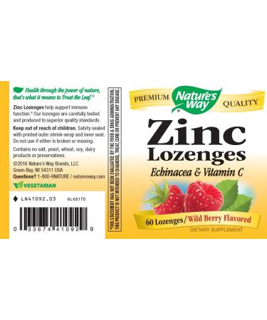 Nature's Way Zinc Lozenge - 60 Lozenges | Immune Support Supplement - Buy Online on GoSupps.com