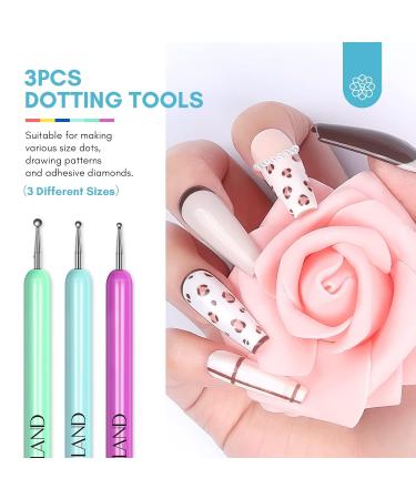 SAVILAND 6PCS Nail Art Brushes Set - Multi-Functional Gel Nail Brush Tools for Nail Design Extension & Liner - Ideal for DIY Nail Art in Vibrant Colors - Buy Online on GoSupps.com
