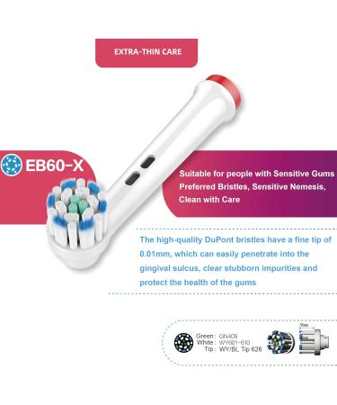 RONSIT Replacement Toothbrush Heads for Oral-B - 16 Assorted Electric Brush Heads Compatible with Pro 1000/3000/5000/7000/8000/9600 - International Shipping Available - Buy Online on GoSupps.com