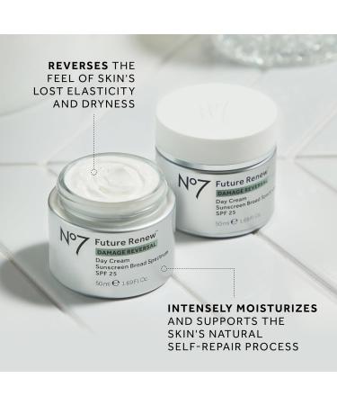 No7 Future Renew Damage Reversal Face Cream with SPF 25 - Anti Aging Face Moisturizer with Skin Firming Benefits - Formulated with Peptide Technology to Protect Repair & Intensely Hydrate (1.69 Oz) 1.69 Ounce (Pack of 1) - Buy Online on GoSupps.com