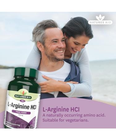 Natures Aid 750mg L-Arginine Tablets - Pack of 90 132230 - Buy Online on GoSupps.com