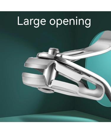 360 Degree Rotating Nail Clippers Splash Proof Nail Clippers Multifunctional Large Opening Stainless Steel Nail Clippers for Household use/121 Silvery - Buy Online on GoSupps.com