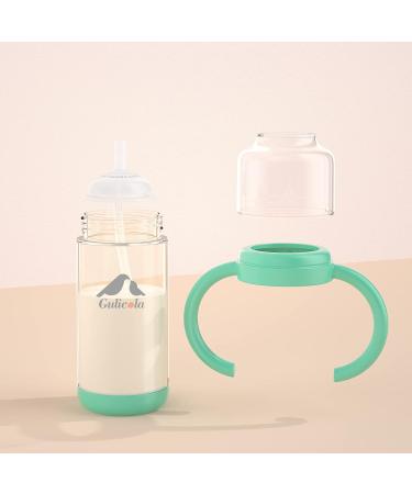 Gulicola Spill Proof Sippy Cup with Straw - Fast Flow Nipple, PPSU Material - 7oz Green Cup for Baby and Toddlers - Buy Online on GoSupps.com