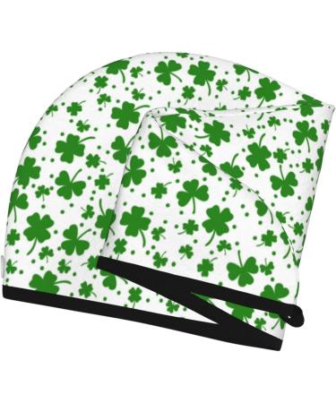 St. Patrick's Day Microfiber Hair Towel - Soft Super Absorbent Wrap for Long Curly & Thick Hair | Quick Dry Coral Velvet - Buy Online on GoSupps.com