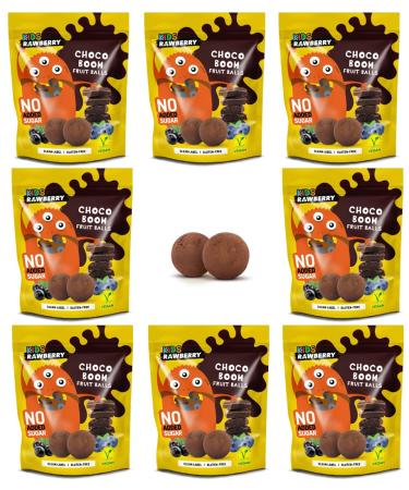 RAWBERRY Children's Cocoa Fruit Balls - No Added Sugar Gluten Free Vegan Snack (8 x 50 g) | Healthy International Shipping - Buy Online on GoSupps.com