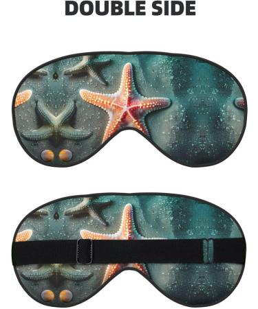 SSIMOO Seashells Sea Star Soft Sleep Eye Mask - Breathable Travel Eye Patch for Women - Perfect for Relaxation & Comfort - Buy Online on GoSupps.com