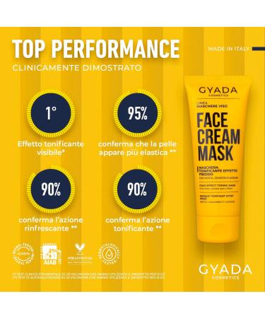  GYADA COSMETICS GYADA COSMETICS Cooling and toning face mask energizing and refreshing leaves skin firm and elastic suitable for all skin types ginger and lemon based formula 75 ml - Buy Online on GoSupps.com