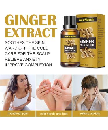 Buy 30ml Water-Soluble Ginger Massage Oil - Soothing Aromatherapy for Neck & Shoulders | International Shipping - Buy Online on GoSupps.com