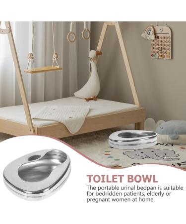Urine Pan Bed Potty Urine Bottles Chamber Pot with Lid Containers with Lids Care Men and Women Stainless Steel Bedwetting - Buy Online on GoSupps.com