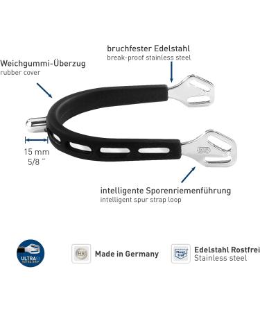 Buy Sprenger Ultra FIT Extra Grip Spurs - Stainless Steel 15mm Rounded | International Shipping Available - Buy Online on GoSupps.com