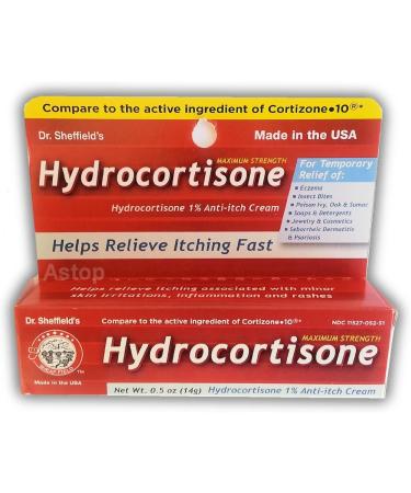 Hydrocortisone 1% Anti-Itch Cream 0.5 oz - Fast Relief for Skin Irritation - Buy Online on GoSupps.com