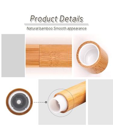 6 Refillable Bamboo Lip Balm Tubes - Merysan 5ml Empty Lipstick Sleeves for DIY Homemade Lip Balm - Buy Online on GoSupps.com