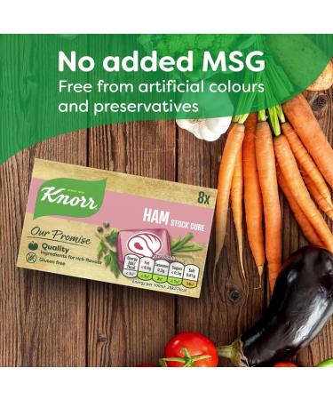 Stock Cubes Bundle with Knorr Ham Gluten Free 6 x 8 Total of 48 Indivitual Cubes Quality Ingredients for Rich Flavour Low Calories No Artificial Colours or Preservatives - Buy Online on GoSupps.com