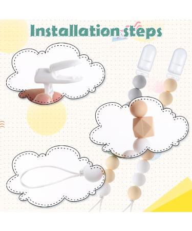 2 Pack Silicone Pacifier Clips for Baby Boys and Girls - Flexible Binky Holder in Green and Orange - Perfect Baby Gift - Buy Online on GoSupps.com