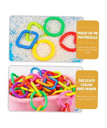 Shop Amosfun 140 Pcal Geometric Chain Buckle Sensory Rings - Durable Plastic Baby Links Toys for Stroller Car & Toddler Fun - International Shipping Available - Buy Online on GoSupps.com
