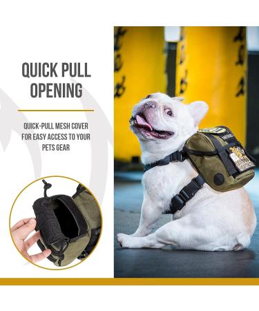 OneTigris Ranger Green X-Small Dog Pack Backpack for Camping, Hiking, and Walking with Litter Bag Exit - Buy Online on GoSupps.com